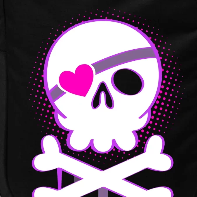 Cute Valentine Skull Eye Patch Impact Tech Backpack