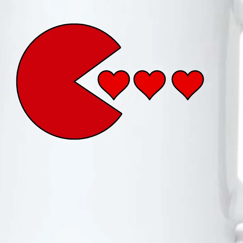 Cute Valentines Day Gamer Hear Retro Black Color Changing Mug