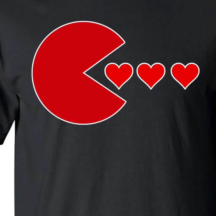 Cute Valentines Day Gamer Hear Retro Tall T-Shirt