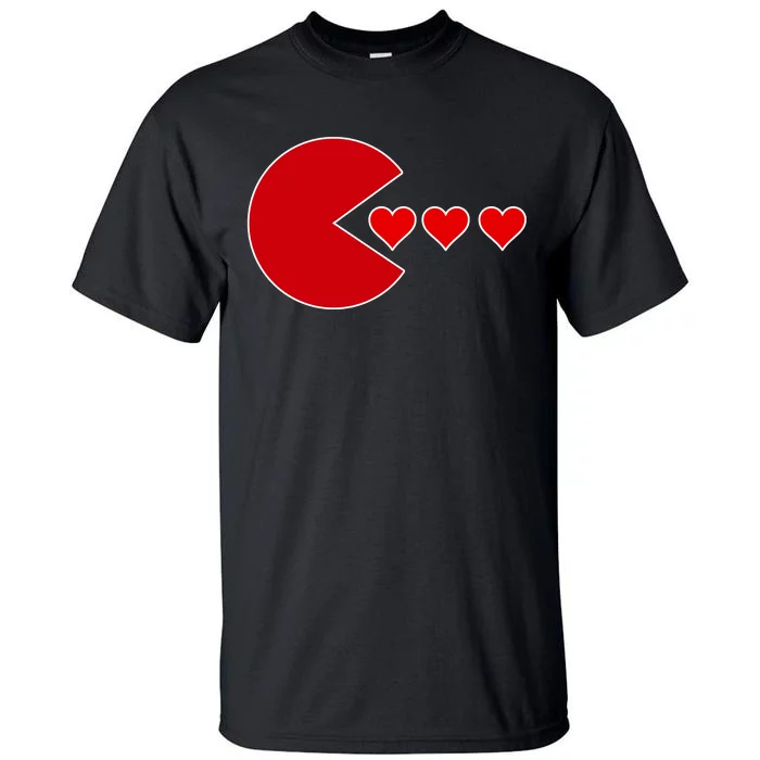 Cute Valentines Day Gamer Hear Retro Tall T-Shirt