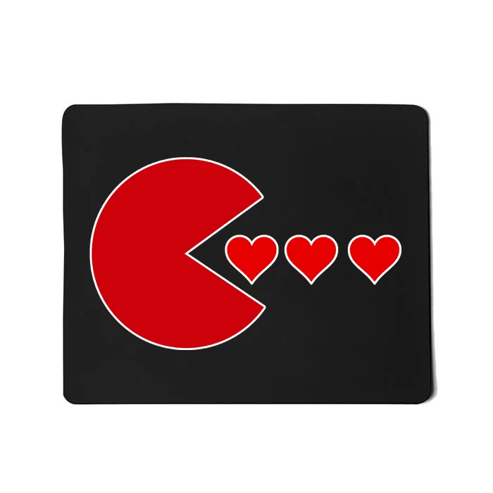 Cute Valentines Day Gamer Hear Retro Mousepad