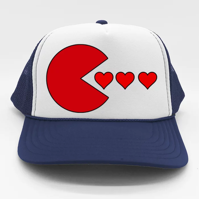 Cute Valentines Day Gamer Hear Retro Trucker Hat