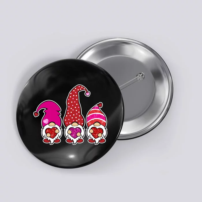 Cute Valentine's Day Gnomes Button