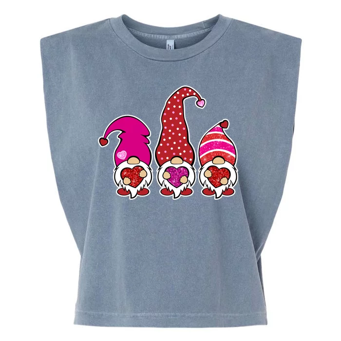 Cute Valentine's Day Gnomes Garment-Dyed Women's Muscle Tee