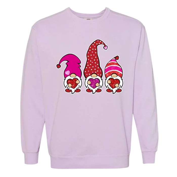 Cute Valentine's Day Gnomes Garment-Dyed Sweatshirt