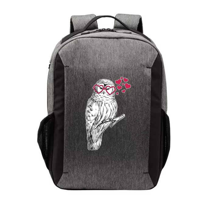 Cute Valentine's Day Heart Glasses Owl Love Vector Backpack