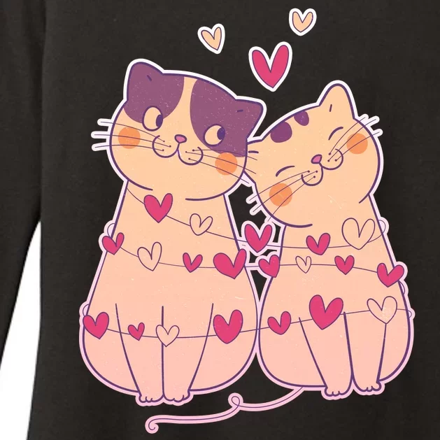 Cute Valentine's Day Kitties Womens CVC Long Sleeve Shirt