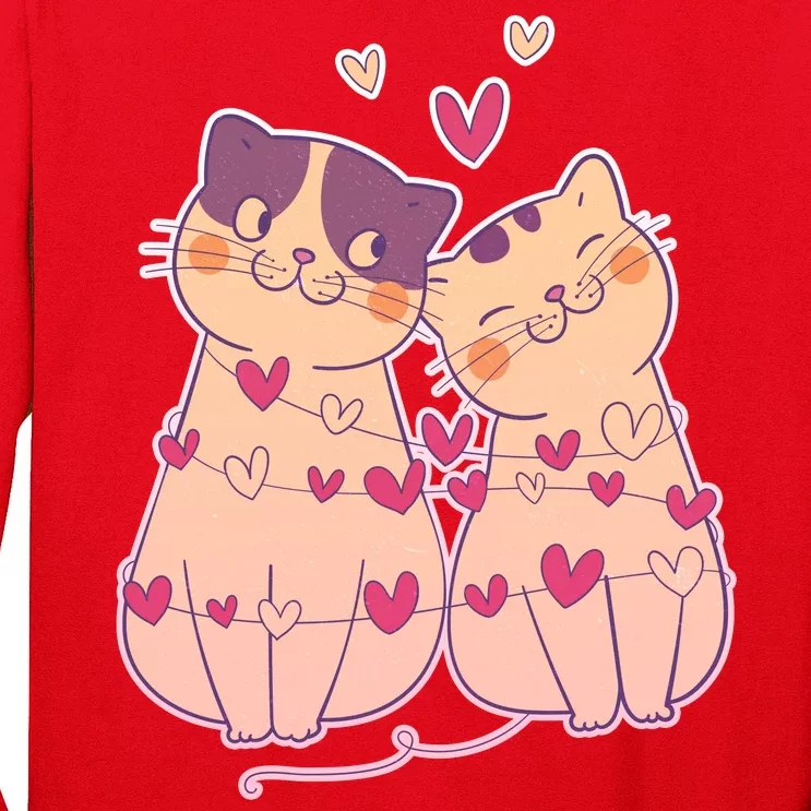 Cute Valentine's Day Kitties Long Sleeve Shirt