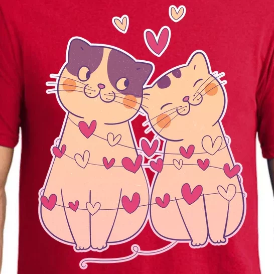 Cute Valentine's Day Kitties Pajama Set