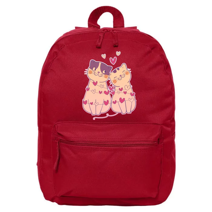 Cute Valentine's Day Kitties 16 in Basic Backpack