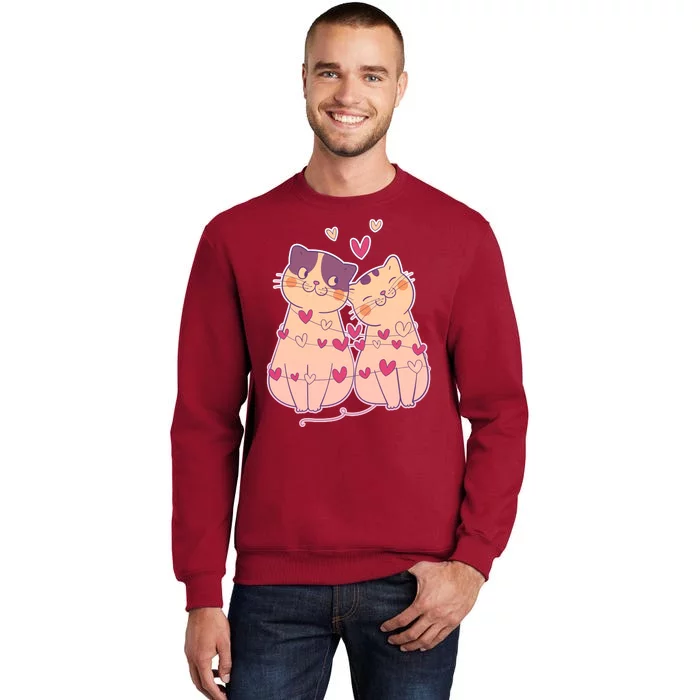 Cute Valentine's Day Kitties Tall Sweatshirt