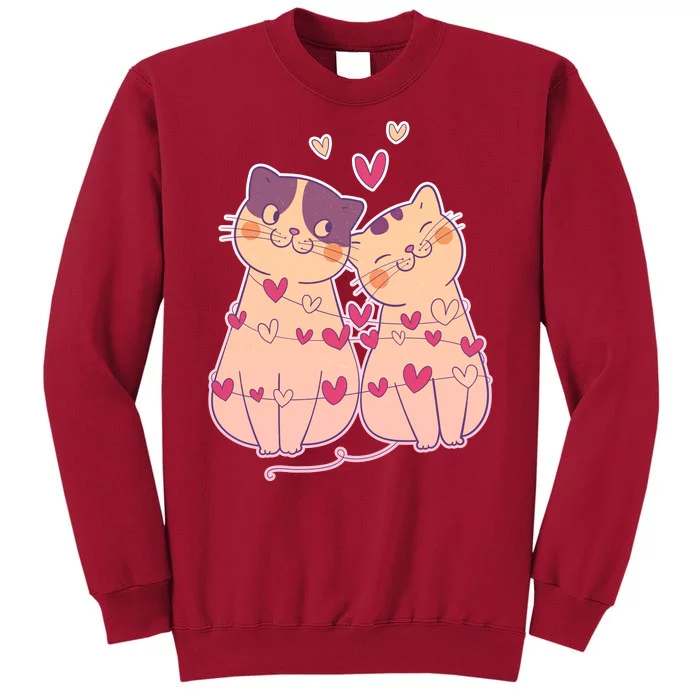 Cute Valentine's Day Kitties Tall Sweatshirt