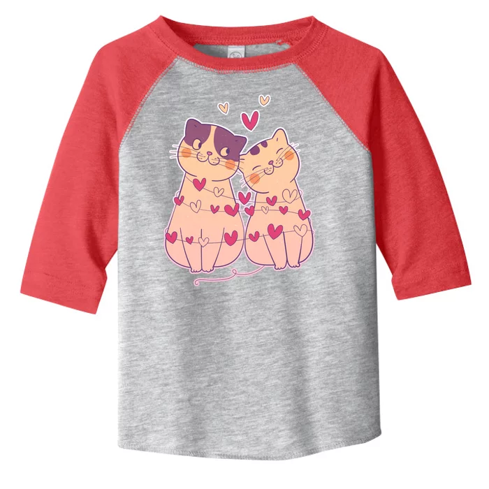 Cute Valentine's Day Kitties Toddler Fine Jersey T-Shirt