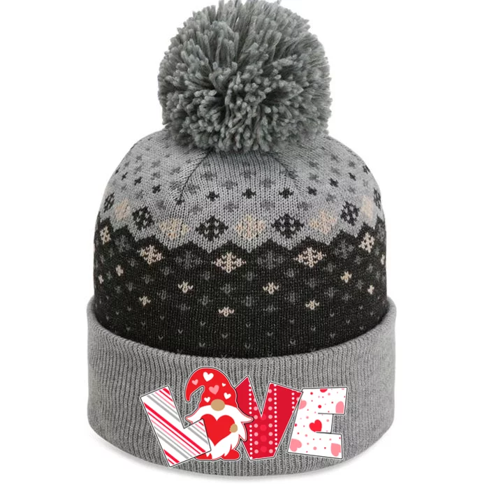 Cute Valentine's Day Love Gnome The Baniff Cuffed Pom Beanie