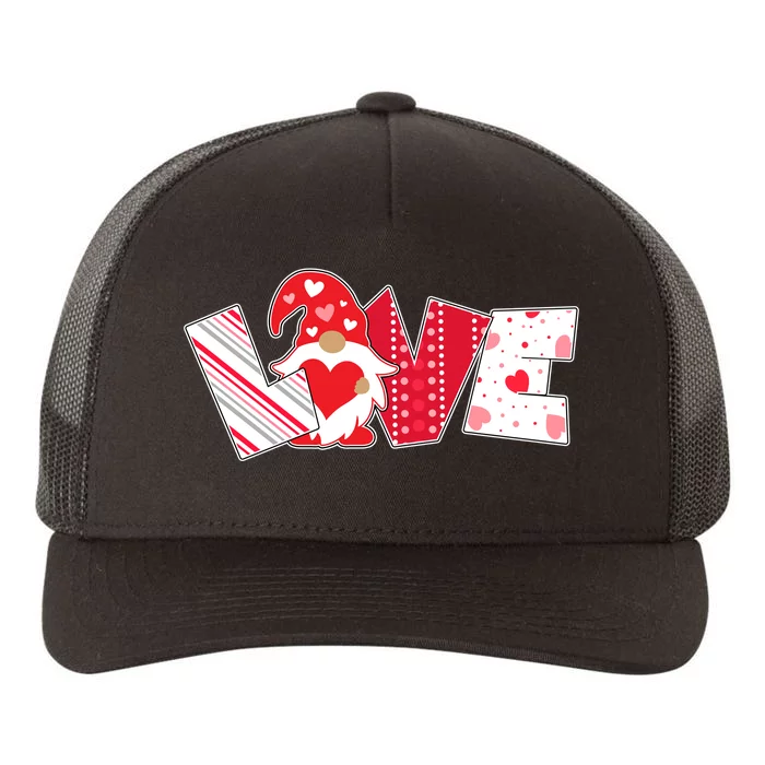 Cute Valentine's Day Love Gnome Yupoong Adult 5-Panel Trucker Hat