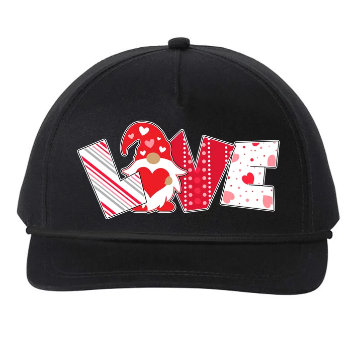 Cute Valentine's Day Love Gnome Snapback Five-Panel Rope Hat