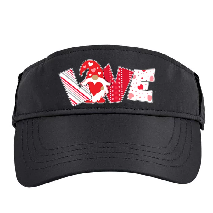 Cute Valentine's Day Love Gnome Adult Drive Performance Visor