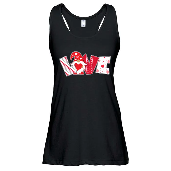 Cute Valentine's Day Love Gnome Ladies Essential Flowy Tank