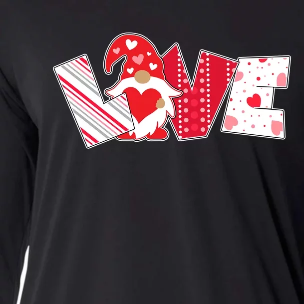 Cute Valentine's Day Love Gnome Cooling Performance Long Sleeve Crew