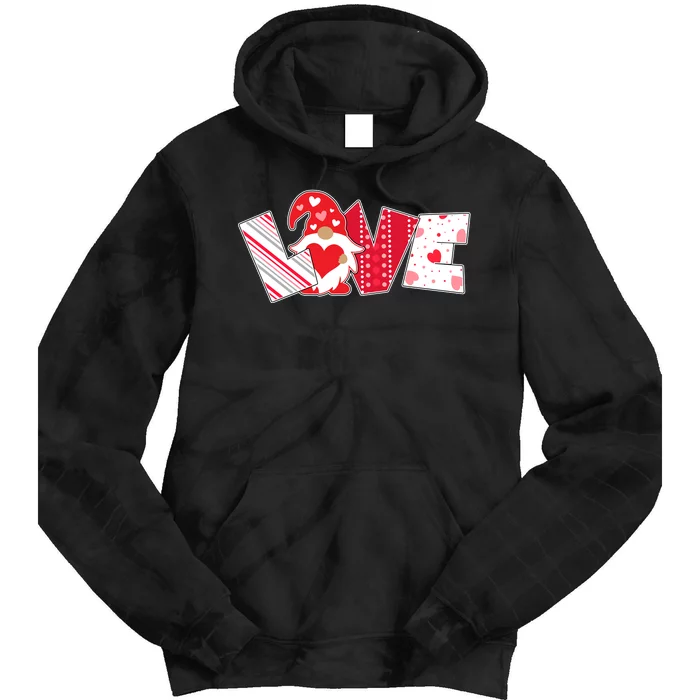 Cute Valentine's Day Love Gnome Tie Dye Hoodie