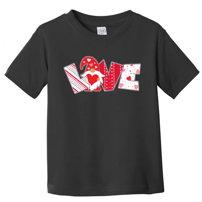 Cute Valentine's Day Love Gnome Toddler T-Shirt