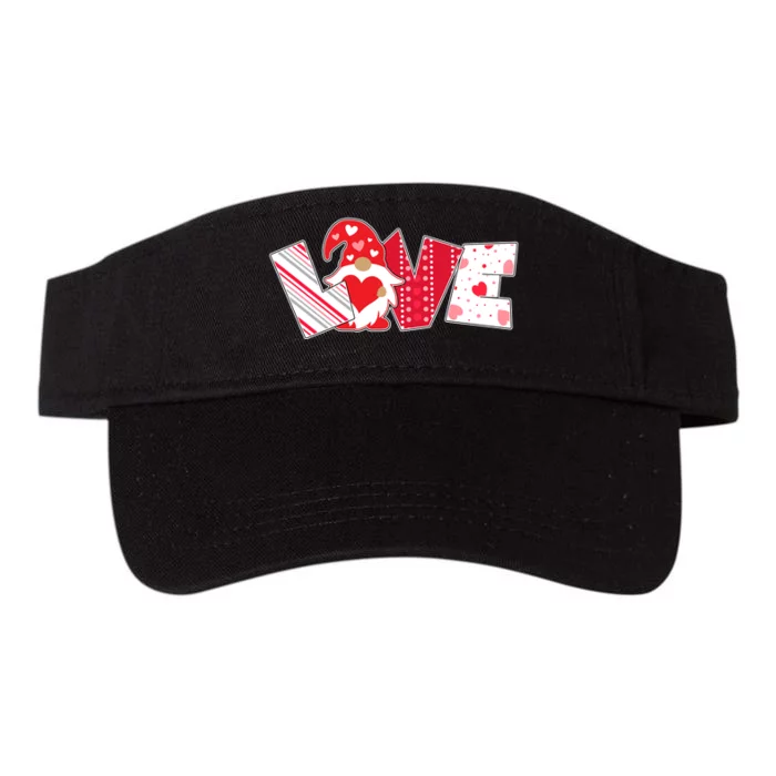 Cute Valentine's Day Love Gnome Valucap Bio-Washed Visor