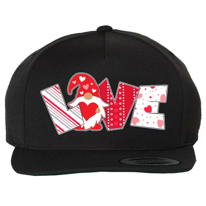 Cute Valentine's Day Love Gnome Wool Snapback Cap