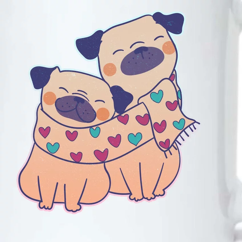 Cute Valentine's Day Puppies Black Color Changing Mug