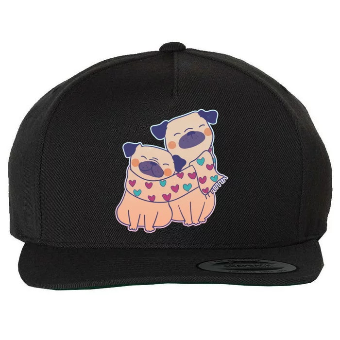 Cute Valentine's Day Puppies Wool Snapback Cap