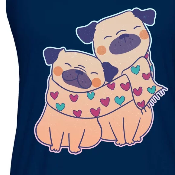 Cute Valentine's Day Puppies Ladies Essential Flowy Tank