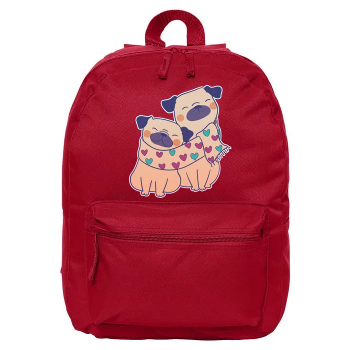 Cute Valentine's Day Puppies 16 in Basic Backpack