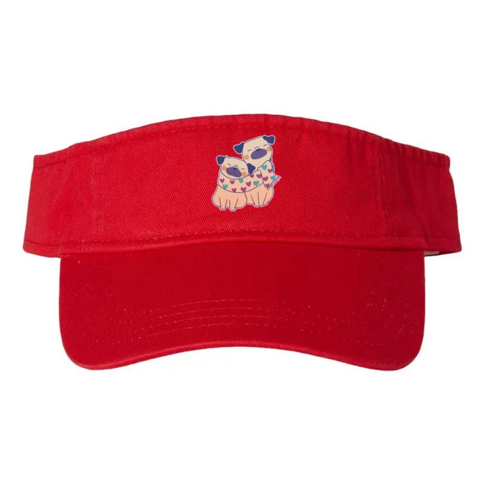 Cute Valentine's Day Puppies Valucap Bio-Washed Visor