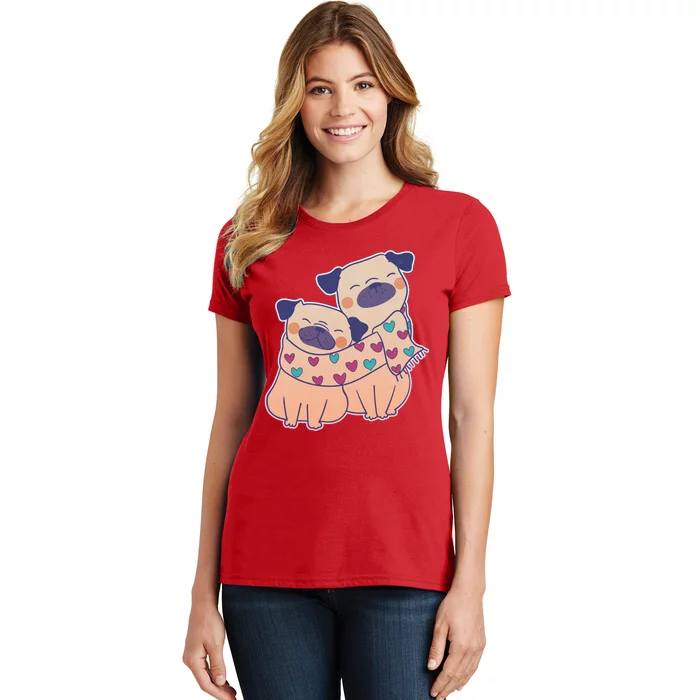 Cute Valentine's Day Puppies Women's T-Shirt