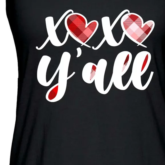 Cute Valentine's Day XOXO Y'all Ladies Essential Flowy Tank