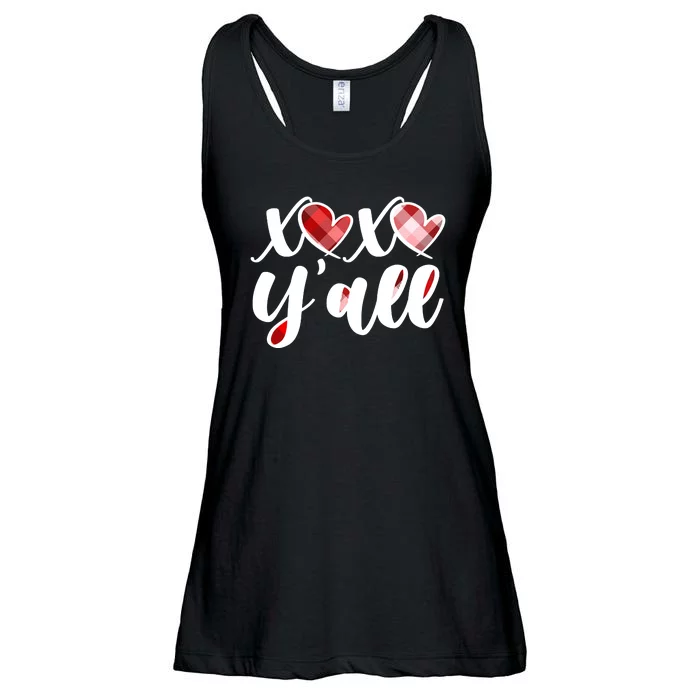 Cute Valentine's Day XOXO Y'all Ladies Essential Flowy Tank