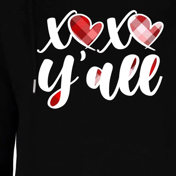 Cute Valentine's Day XOXO Y'all Womens Funnel Neck Pullover Hood