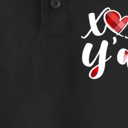 Cute Valentine's Day XOXO Y'all Dry Zone Grid Performance Polo