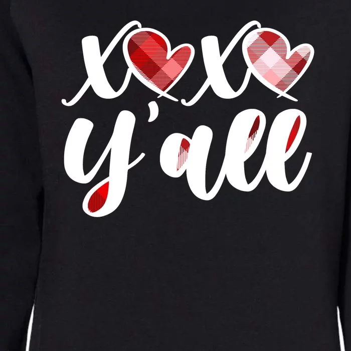 Cute Valentine's Day XOXO Y'all Womens California Wash Sweatshirt