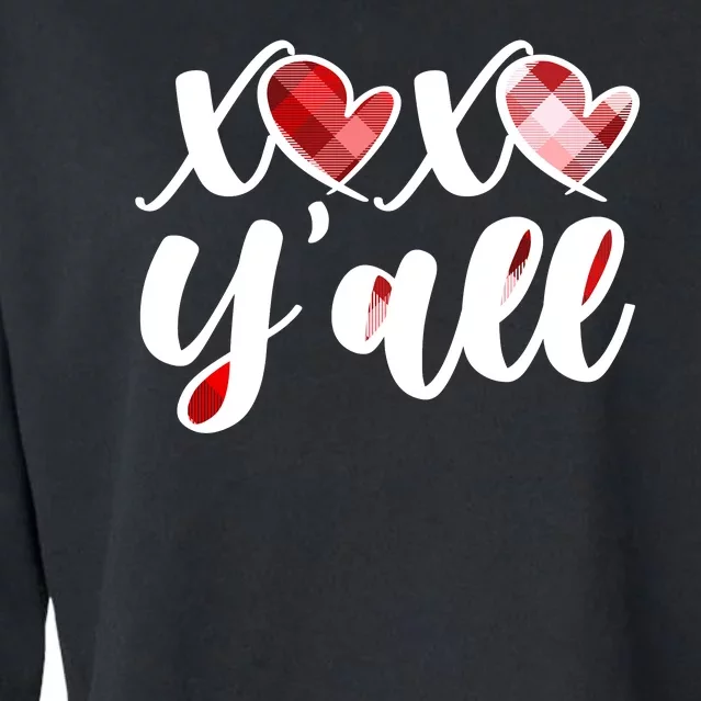 Cute Valentine's Day XOXO Y'all Cropped Pullover Crew