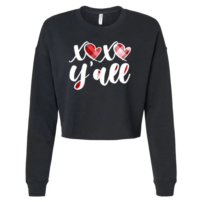 Cute Valentine's Day XOXO Y'all Cropped Pullover Crew