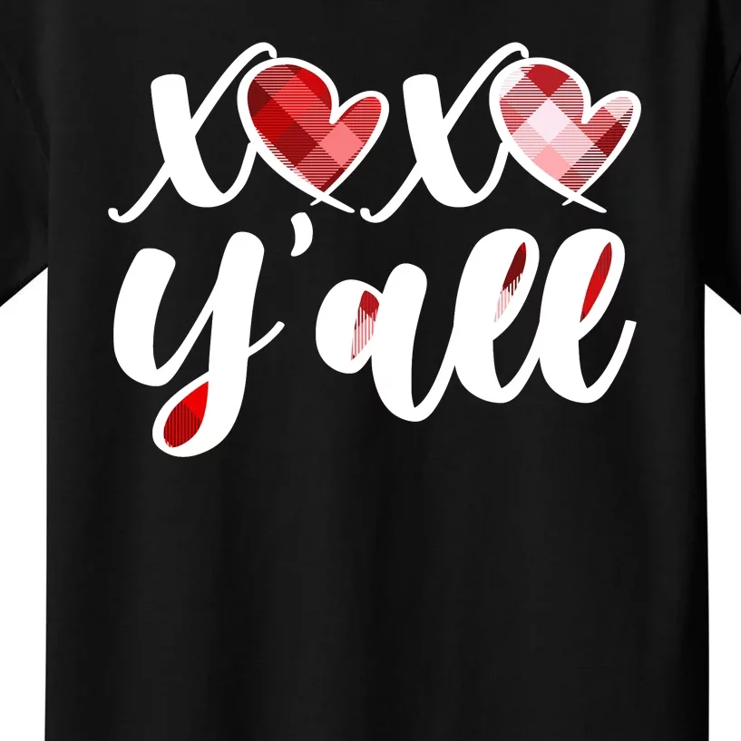 Cute Valentine's Day XOXO Y'all Kids T-Shirt