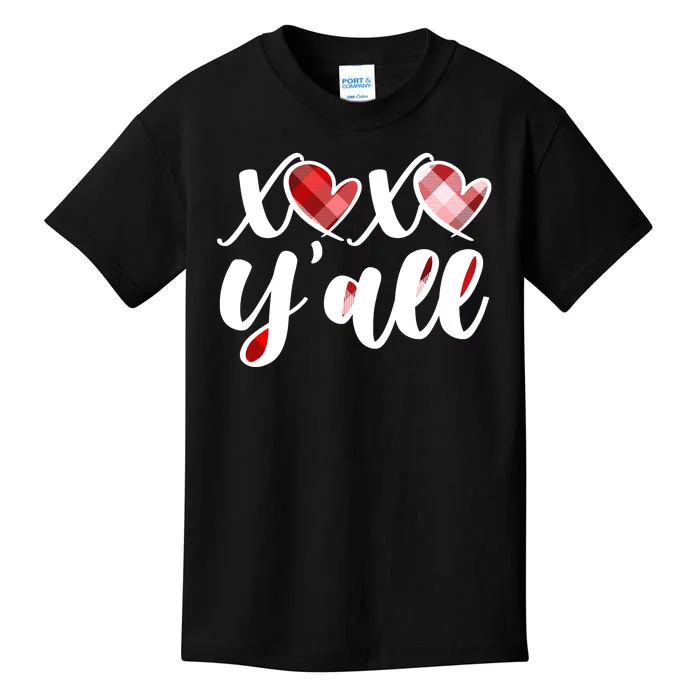 Cute Valentine's Day XOXO Y'all Kids T-Shirt