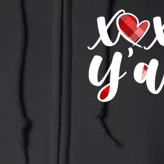 Cute Valentine's Day XOXO Y'all Full Zip Hoodie