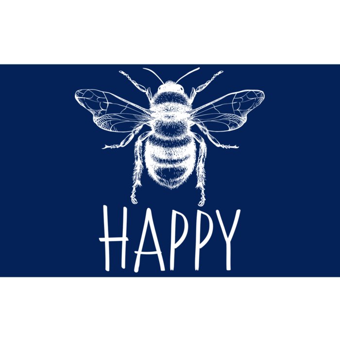 Cute Vintage Bee Happy Bumper Sticker