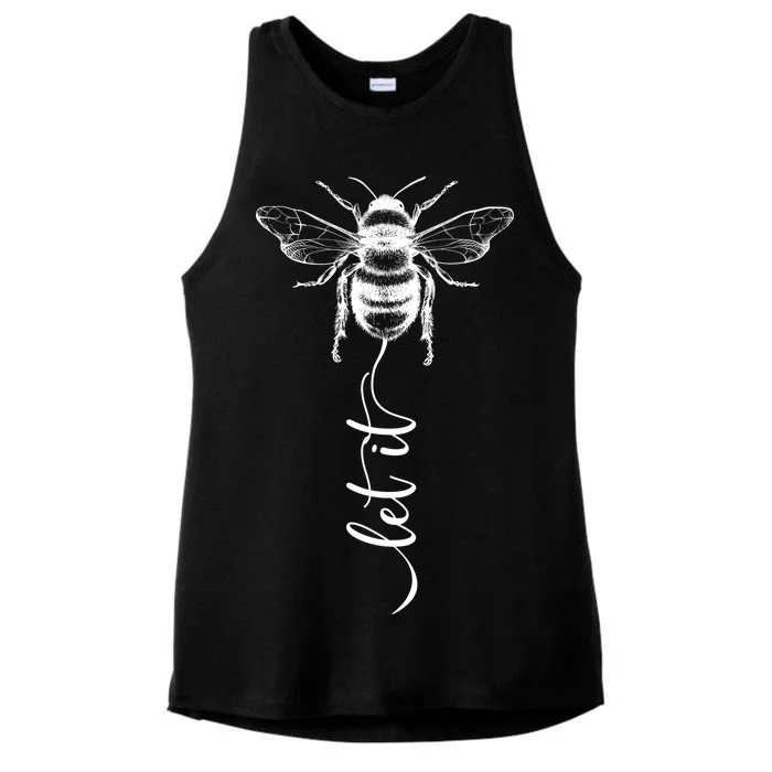 Cute Vintage Let It Bee Ladies Tri-Blend Wicking Tank