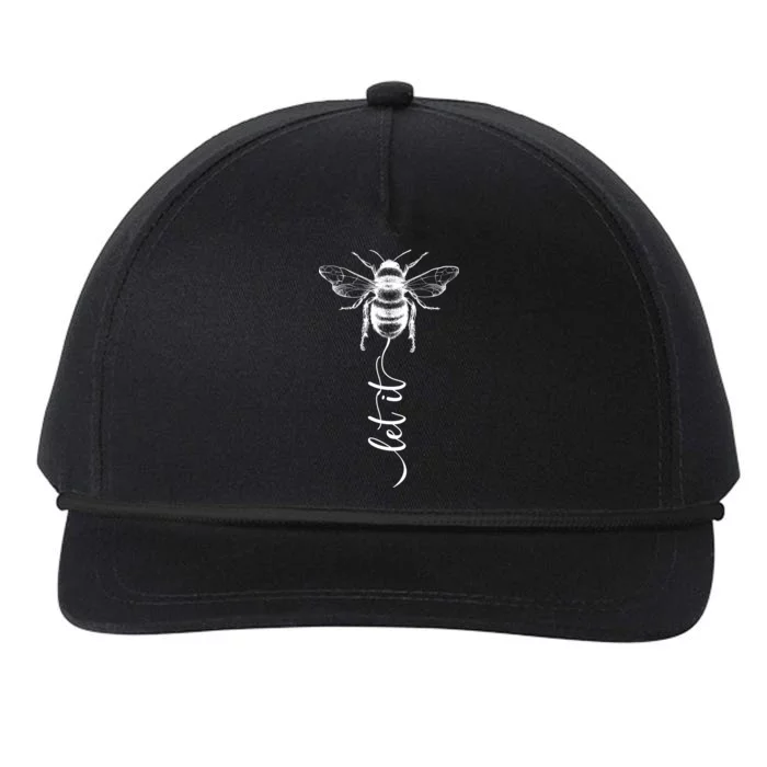 Cute Vintage Let It Bee Snapback Five-Panel Rope Hat