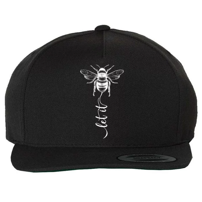 Cute Vintage Let It Bee Wool Snapback Cap