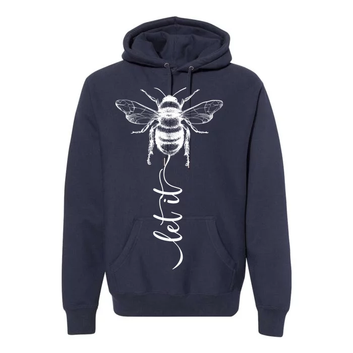 Cute Vintage Let It Bee Premium Hoodie