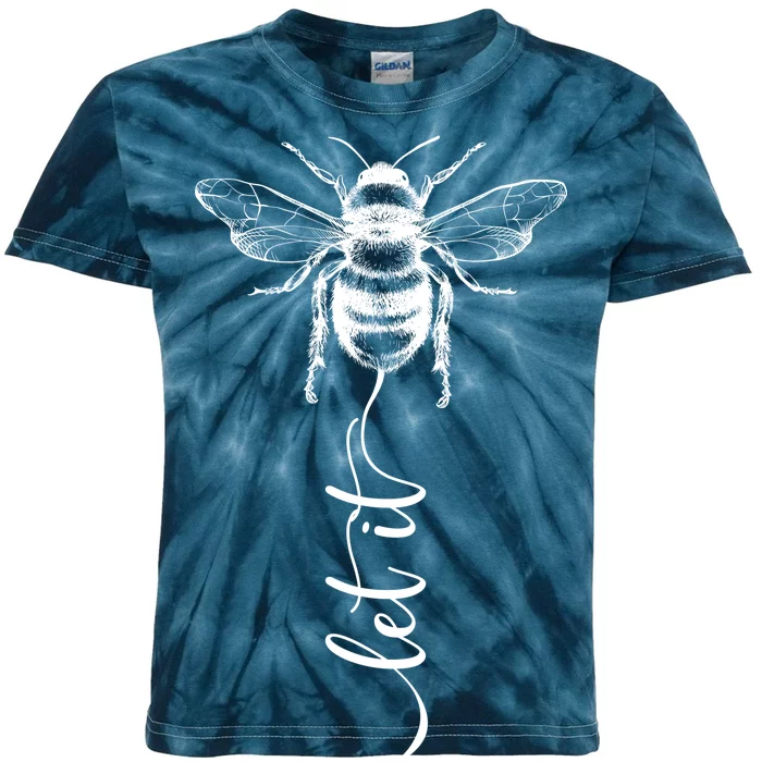 Cute Vintage Let It Bee Kids Tie-Dye T-Shirt