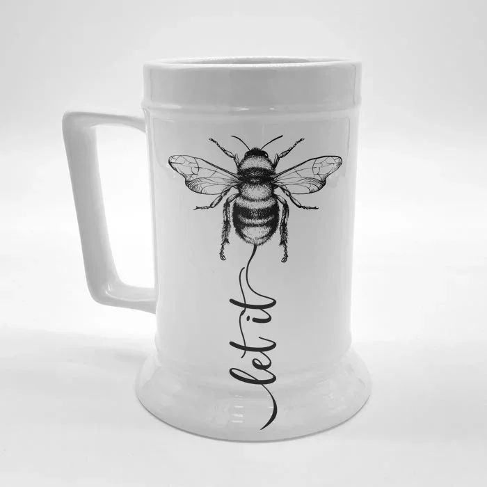 Cute Vintage Let It Bee Front & Back Beer Stein